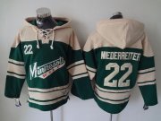 Wholesale Cheap Wild #22 Nino Niederreiter Green Sawyer Hooded Sweatshirt Stitched NHL Jersey
