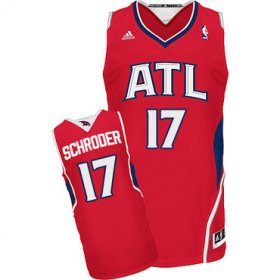 Wholesale Cheap Men\'s Atlanta Hawks #17 Dennis Schroder Red Swingman Jersey