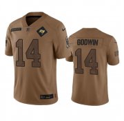 Cheap Men's Tampa Bay Buccaneers #14 Chris Godwin 2023 Brown Salute To Service Limited Football Stitched Jersey