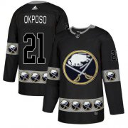 Wholesale Cheap Adidas Sabres #21 Kyle Okposo Black Authentic Team Logo Fashion Stitched NHL Jersey