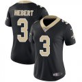 Wholesale Cheap Nike Saints #3 Bobby Hebert Black Team Color Women's Stitched NFL Vapor Untouchable Limited Jersey