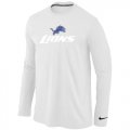 Wholesale Cheap Nike Detroit Lions Authentic Logo Long Sleeve T-Shirt White