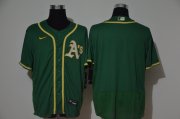 Wholesale Cheap Men's Oakland Athletics Blank Green Stitched MLB Cool Base Nike Jersey