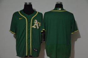Wholesale Cheap Men\'s Oakland Athletics Blank Green Stitched MLB Cool Base Nike Jersey