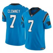 Cheap Men's Carolina Panthers #7 Jadeveon Clowney Blue 2024 F.U.S.E. Vapor Limited Football Stitched Jersey