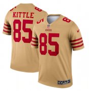 Wholesale Cheap Men's San Francisco 49ers #85 George Kittle 2022 New Gold Inverted Legend Stitched Football Jersey