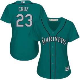 Wholesale Cheap Mariners #23 Nelson Cruz Green Alternate Women\'s Stitched MLB Jersey