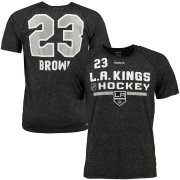 Wholesale Cheap Los Angeles Kings #23 Dustin Brown Reebok Center Ice Freeze Supremium Name & Number T-Shirt Black