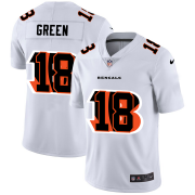 Wholesale Cheap Cincinnati Bengals #18 A.J. Green White Men's Nike Team Logo Dual Overlap Limited NFL Jersey