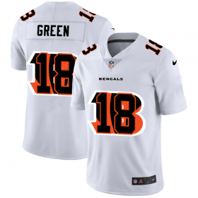 Wholesale Cheap Cincinnati Bengals #18 A.J. Green White Men\'s Nike Team Logo Dual Overlap Limited NFL Jersey