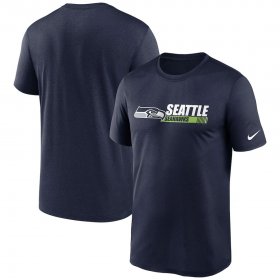 Wholesale Cheap Seattle Seahawks Nike Fan Gear Team Conference Legend Performance T-Shirt College Navy
