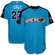 Wholesale Cheap Mariners #23 Nelson Cruz Blue 2017 All-Star American League Stitched Youth MLB Jersey