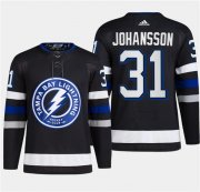 Cheap Men's Tampa Bay Lightning #31 Jonas Johansson Black 2024 Stadium Series Stitched Jersey