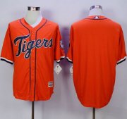 Wholesale Cheap Tigers Blank Orange New Cool Base Stitched MLB Jersey