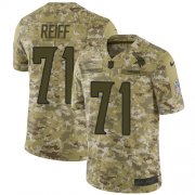 Wholesale Cheap Nike Vikings #71 Riley Reiff Camo Men's Stitched NFL Limited 2018 Salute To Service Jersey