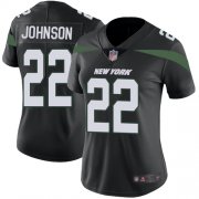 Wholesale Cheap Nike Jets #22 Trumaine Johnson Black Alternate Women's Stitched NFL Vapor Untouchable Limited Jersey