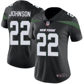 Wholesale Cheap Nike Jets #22 Trumaine Johnson Black Alternate Women\'s Stitched NFL Vapor Untouchable Limited Jersey