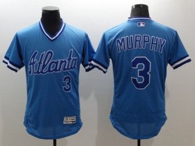 Wholesale Cheap Braves #3 Dale Murphy Light Blue Flexbase Authentic Collection Cooperstown Stitched MLB Jersey