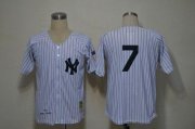 Wholesale Cheap Mitchell And Ness 1951 Yankees #7 Mickey Mantle White Throwback Stitched MLB Jersey