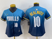 Cheap Women's Philadelphia Phillies #10 JT Realmuto Number Blue 2024 City Connect Limited Stitched Jerseys