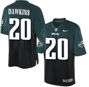 Wholesale Cheap Nike Eagles #20 Brian Dawkins Midnight Green/Black Men's Stitched NFL Elite Fadeaway Fashion Jersey