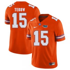 Wholesale Cheap Florida Gators Orange #15 Tim Tebow Football Player Performance Jersey