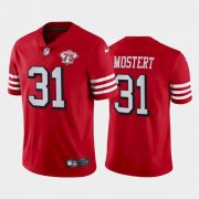 Wholesale Cheap Men's San Francisco 49ers #31 Raheem Mostert 75th Anniversary Red Throwback Jersey