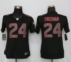 Wholesale Cheap Nike Falcons #24 Devonta Freeman Black Impact Women\'s Stitched NFL Limited Jersey