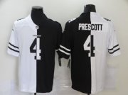 Wholesale Cheap Men's Dallas Cowboys #4 Dak Prescott White Black Peaceful Coexisting 2020 Vapor Untouchable Stitched NFL Nike Limited Jersey