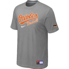 Wholesale Cheap Baltimore Orioles Nike Short Sleeve Practice MLB T-Shirt Light Grey