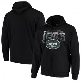 Wholesale Cheap New York Jets G-III Sports by Carl Banks Perfect Season Full-Zip Hoodie Black
