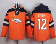 Wholesale Cheap Nike Broncos #12 Paxton Lynch Orange Player Pullover Hoodie