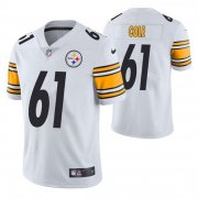 Wholesale Cheap Men's Pittsburgh Steelers #61 Mason Cole White Vapor Untouchable Limited Stitched Jersey