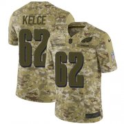Wholesale Cheap Nike Eagles #62 Jason Kelce Camo Men's Stitched NFL Limited 2018 Salute To Service Jersey