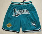 Wholesale Cheap Men's Florida Marlins Green Just Don Swingman Shorts