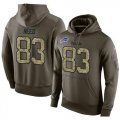 Wholesale Cheap NFL Men's Nike Buffalo Bills #83 Andre Reed Stitched Green Olive Salute To Service KO Performance Hoodie