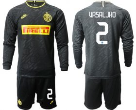 Wholesale Cheap Inter Milan #2 Vrsaljko Third Long Sleeves Soccer Club Jersey