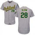 Wholesale Cheap Athletics #28 Matt Olson Grey Flexbase Authentic Collection Stitched MLB Jersey