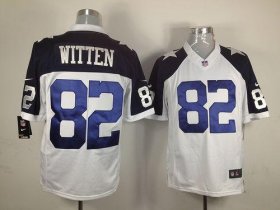 Wholesale Cheap Nike Cowboys #82 Jason Witten White Thanksgiving Men\'s Throwback Stitched NFL Limited Jersey