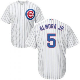 Wholesale Cheap Cubs #5 Albert Almora Jr. White Home Stitched Youth MLB Jersey