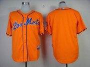 Wholesale Cheap Mets Blank Orange Los Mets Cool Base Stitched MLB Jersey