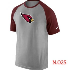 Wholesale Cheap Nike Arizona Cardinals Ash Tri Big Play Raglan NFL T-Shirt Grey/Red