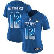 Wholesale Cheap Nike Packers #12 Aaron Rodgers Royal Women's Stitched NFL Limited NFC 2019 Pro Bowl Jersey