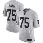 Wholesale Cheap Nike Raiders #75 Howie Long Gray Men's Stitched NFL Limited Gridiron Gray II Jersey