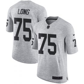 Wholesale Cheap Nike Raiders #75 Howie Long Gray Men\'s Stitched NFL Limited Gridiron Gray II Jersey