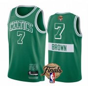 Wholesale Cheap Men's Boston Celtics #7 Jaylen Brown 2022 Green NBA Finals Stitched Jersey