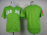 Wholesale Cheap Red Sox Blank Green Cool Base Stitched MLB Jersey