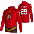 Wholesale Cheap Vegas Golden Knights #29 Marc-Andre Fleury Adidas Reverse Retro Pullover Hoodie Red