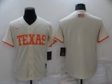 Wholesale Cheap Men's Texas Rangers Blank Cream Stitched MLB Cool Base Nike Jersey