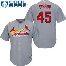 Wholesale Cheap Cardinals #45 Bob Gibson Grey Cool Base Stitched Youth MLB Jersey